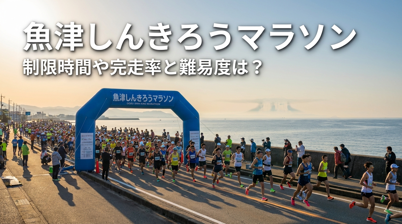 魚津しんきろうマラソンの制限時間や完走率と難易度は?