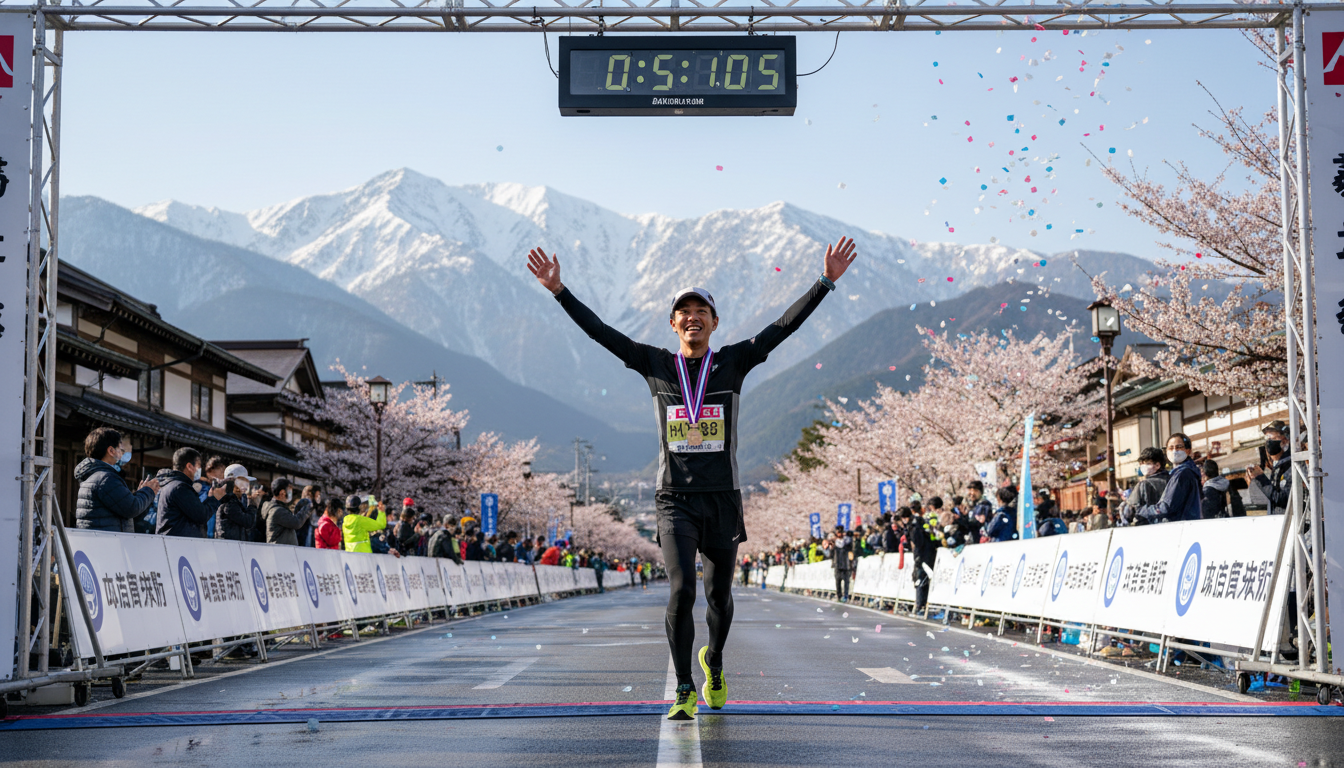 長野マラソンは制限時間5時間の壁があるものの完走率は高水準です